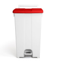 Šiukšlių dėžė atidaroma koja Derby, raudonu dangčiu, 90l