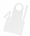 Vienkartinės prijuostės MProtect, LDPE, baltos, dydis 79x127cm, 100vnt