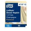 Stalo servetelės Tork Premium LinStyle, 39x39cm, šampaninės spalvos, 1sl.