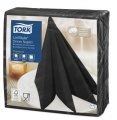 Stalo servetelės Tork Premium LinStyle, 39x39cm, juodos, 1sl.