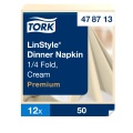 Stalo servetelės Tork Premium LinStyle, 39x39cm, kreminės spalvos, 1sl.