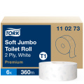 Tualetinis popierius rulonais Tork Premium Jumbo Soft T1, 2sl.