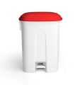 Šiukšlių dėžė atidaroma koja Derby, raudonu dangčiu, 60l