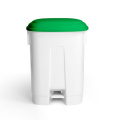 Šiukšlių dėžė atidaroma koja Derby, žaliu dangčiu, 60l