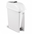 Plastikinė tualeto šiukšliadėžė su pedalu "Elle" balta, 17l