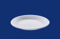 Vienkartinės cukranendrių lėkštės, baltos, apvalios, ø 23 cm, 50 vnt.