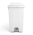 Šiukšlių dėžė atidaroma koja Derby, baltu dangčiu, 90l