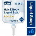 Dušo želė ir šampūnas Tork Premium S1, 1000ml