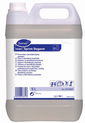 Paviršių valymo-dezinfekavimo priemonė Taski Sprint Degerm, 5l