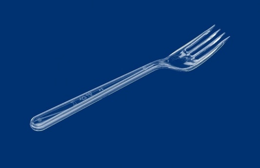 Vienkartinės šakutės, PS, skaidrios 18 cm, 50vnt