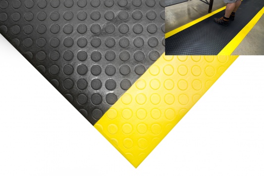 Nuovargį mažinantis kilimėlis, Orthomat Dot Safety, juodas, 0.6m x 0.9m
