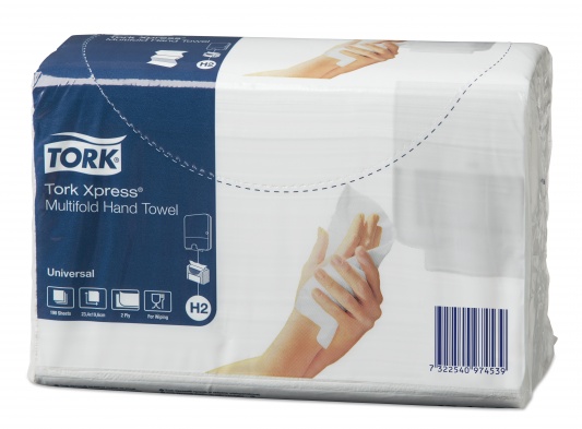 Rankšluosčiai servetėlėmis Tork Xpress Multifold Universal H2, 2sl