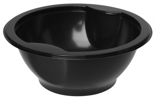 Duni Vienkartiniai dubenėliai sriubai su rankenėlėmis (dangtelio kodas: 177910) 500 ml, juodos spalvos, PP/MIN, 15,3x15,3x6 cm, max +120°C,  tinkami mikrobangų krosnelei, 480 vnt.