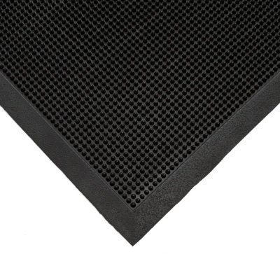 Įėjimo kilimas guminiu pagrindu, Fingertip, juodas 0.8m x 1m (13mm)