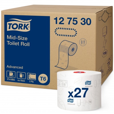 Tualetinis popierius kompaktiškais rulonais Tork Advanced T6, 2sl.