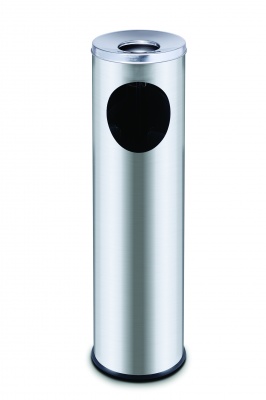 Šiukšlių dėžė-peleninė "Cigarette Pillar" matinio metalo, Alda 70 cm, skersm. 20 cm, 15l