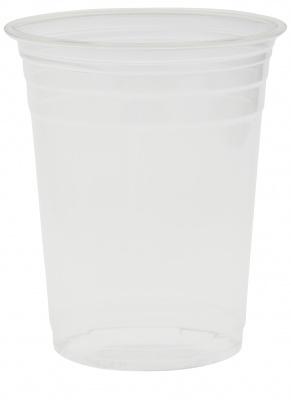 Duni Vienkartinės Ecoecho™ stiklinės 400/470 ml, atskirai dedasi įdėkliukas dribsniams 188014 (177998, 2061354, 188011), RPET, skaidrios, max -40°C/+70°C, 50 vnt.