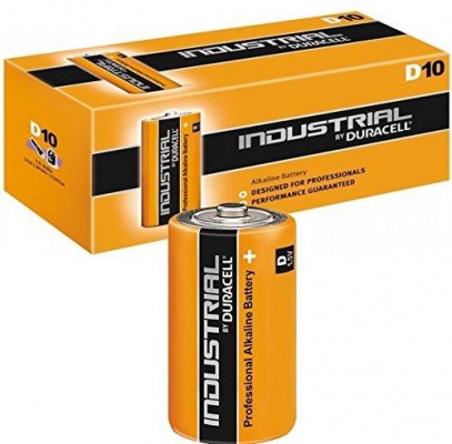 Baterijos Duracell Industrial D, 10vnt.