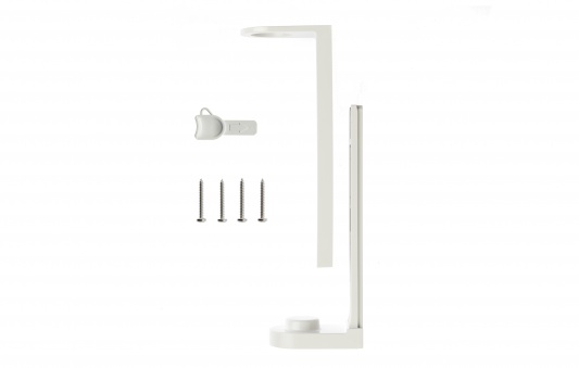 Viengubas laikiklis GFL, tvirtinamas prie sienos, baltas