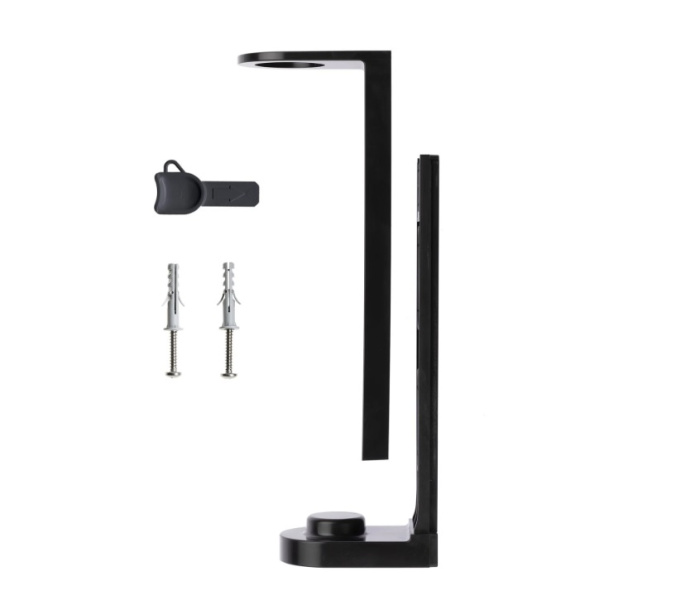 Viengubas laikiklis GFL, tvirtinamas prie sienos, juodas