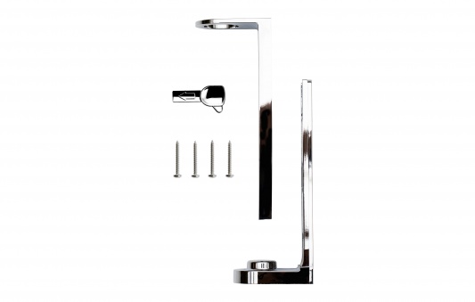 Viengubas laikiklis GFL, tvirtinamas prie sienos, chromo spalvos