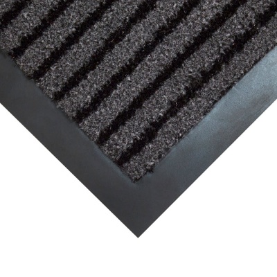 Įėjimo kilimas PVC pagrindu, Duo juoda/pilka 0.9m x 1.5m (7mm)
