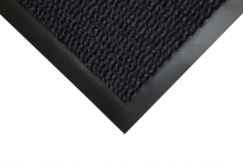 Įėjimo kilimas PVC pagrindu, Vynaplush, juodas/mėlynas 1.2 x 1.8m (7mm)