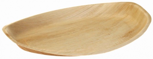 Vienkartinės ekologiškos palmių lapų lėkštės, ovalios, 41,5x27,5x2,5 cm, 25 vnt.