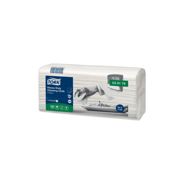 Neaustinės medž. šluostės lapeliais Tork Premium 530 W4, 1sl., 105vnt