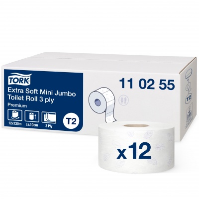 Tualetinis popierius rulonais Tork Premium Mini Jumbo Extra Soft T2, 3sl.