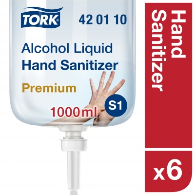 Rankų dezinfekantas Tork Premium Alcohol Liquid Hand Sanitiser S1, 1000ml